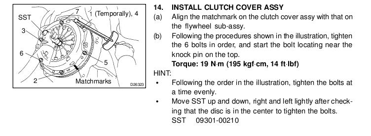 Flywheel bolt torque spec? - Scionlife.com
