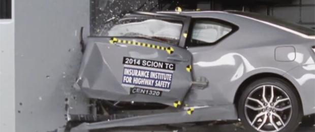 IIHS Small Overlap Crash Test: 2014 Scion tC Results — Acceptable