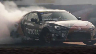 Fredric Aasbø Drops Smoke Bombs at Gatebil Rudskogen 2013