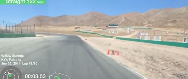 POV in a Scion tC Doing Redline Time Attack at Willow Springs