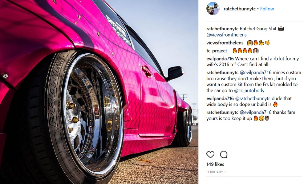 Scionlife.com Instagram Account of the Week #2 ratchetbunnytc