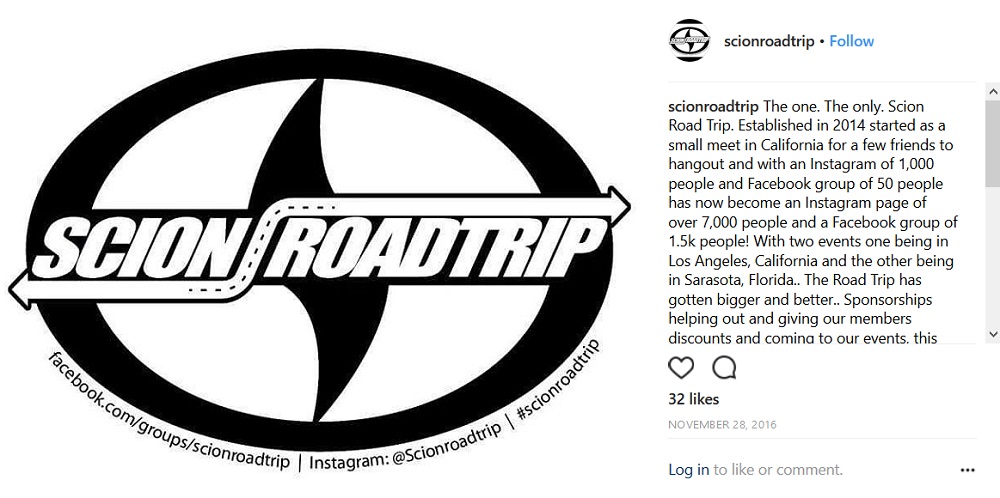 Scionlife.com Instagram Account of the Week #3 ScionRoadTrip
