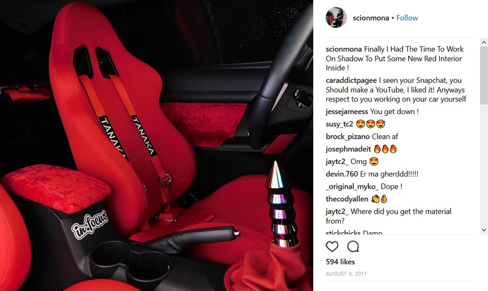 Scionlife.com Instagram Account of the Week #1 ScionMona Scion tC Shadow