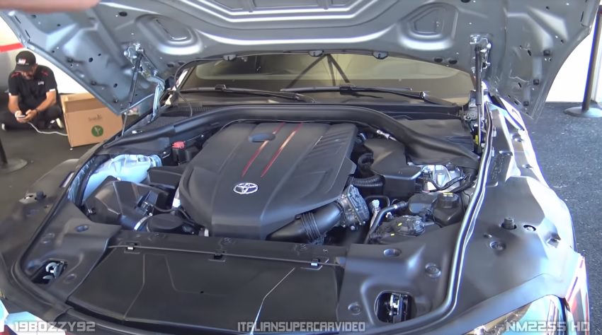 A90 Toyota Supra Turbo Six Cylinder Engine Bay Details Revealed Leaked ScionLife.com